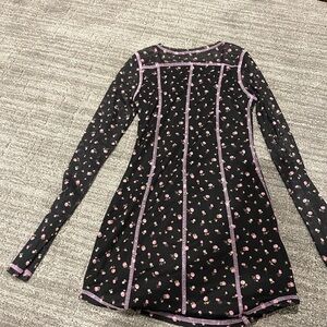 Katie J NYC Black Dress with Pink Floral Design - worn once
